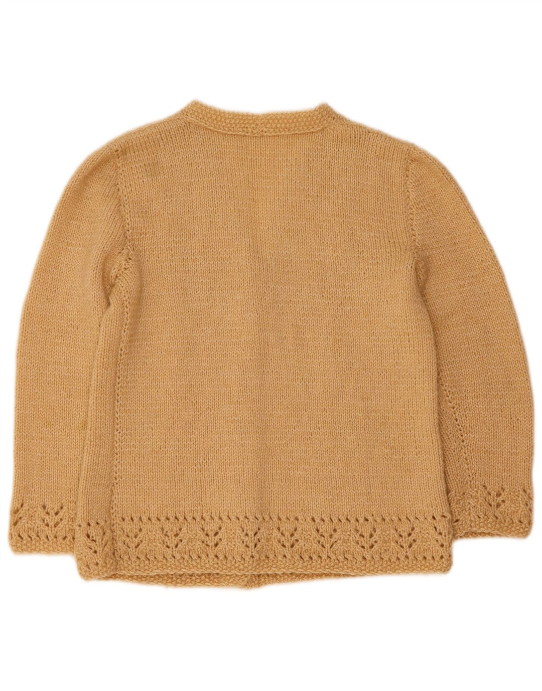 VINTAGE Womens Cardigan Sweater UK 16 Large Beige