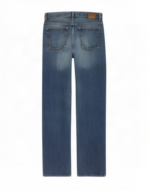 Gap Mens Distressed Standard Fit Straight Jeans W34 L34 Blue Cotton
