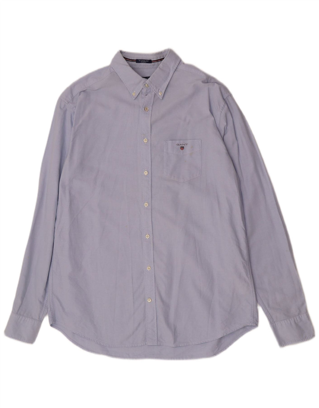 Gant Herre Regular Fit Skjorte Størrelse 17 1/2 XL Blå Bomuld