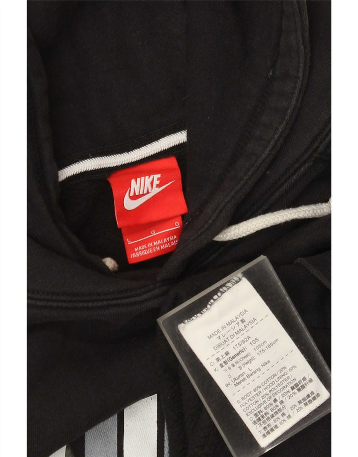 Nike grafisk hættetrøje til mænd, stor sort bomuld