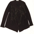 ZARA Womens Open Cardigan Sweater UK 10 Small Black Polyester Vintage Zara and Second-Hand Zara from Messina Hembry 