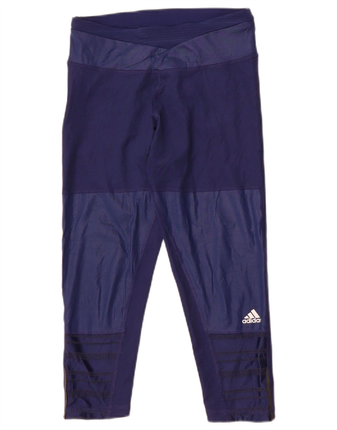 Adidas Dame Climacool Capri Leggings UK 4 XS Navy Blue Polyester