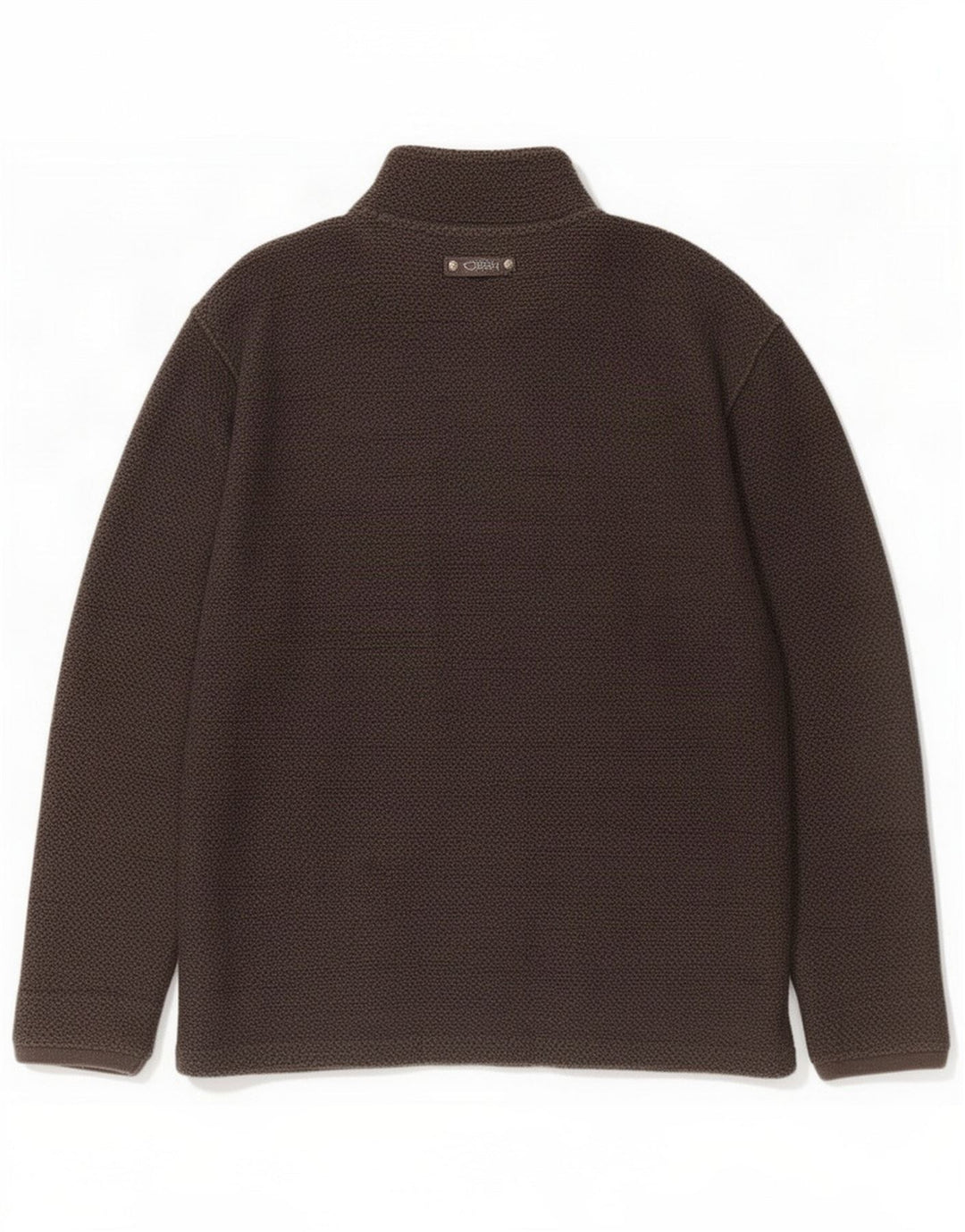 Weird Fish Herre sweater med lynlås hals, stor grå bomuld