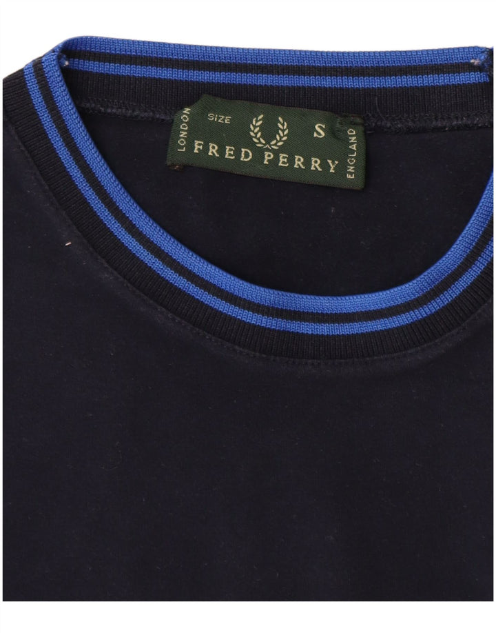 FRED PERRY Herre T-shirt Top Lille marineblå bomuld