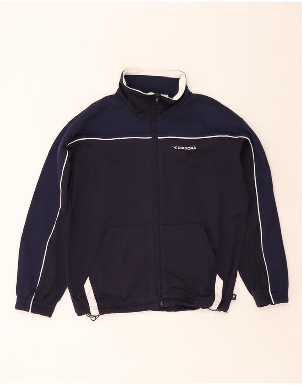 Diadora Herre træningsdragt Topjakke UK 38 Medium Navy Blue Colourblock