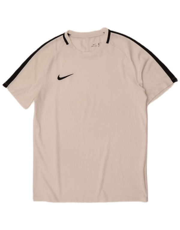 Nike Herre Dri Fit T-shirt Top Stor hvid Colourblock Polyester