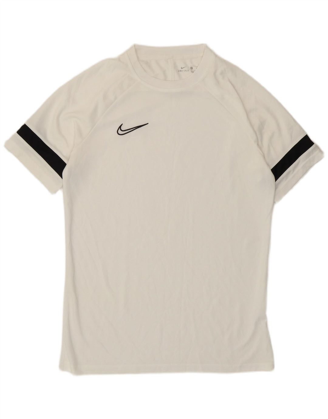 Nike Herre Dri Fit T-shirt Top Medium White Colourblock Polyester