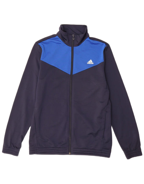 ADIDAS Træningsdragt topjakke til drenge 14-15 år Navy Blue Colourblock