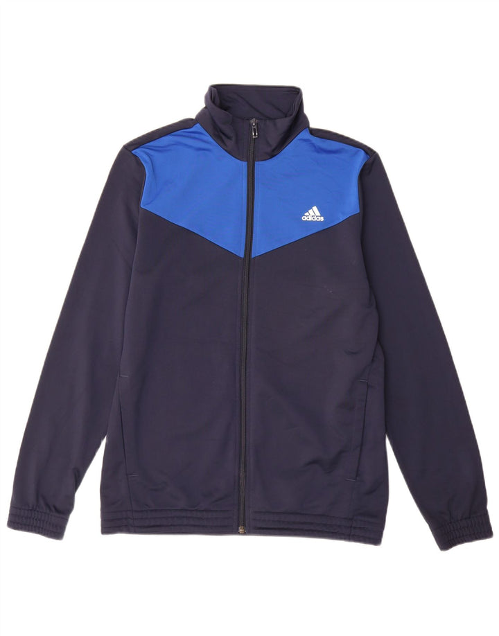 ADIDAS Træningsdragt topjakke til drenge 14-15 år Navy Blue Colourblock