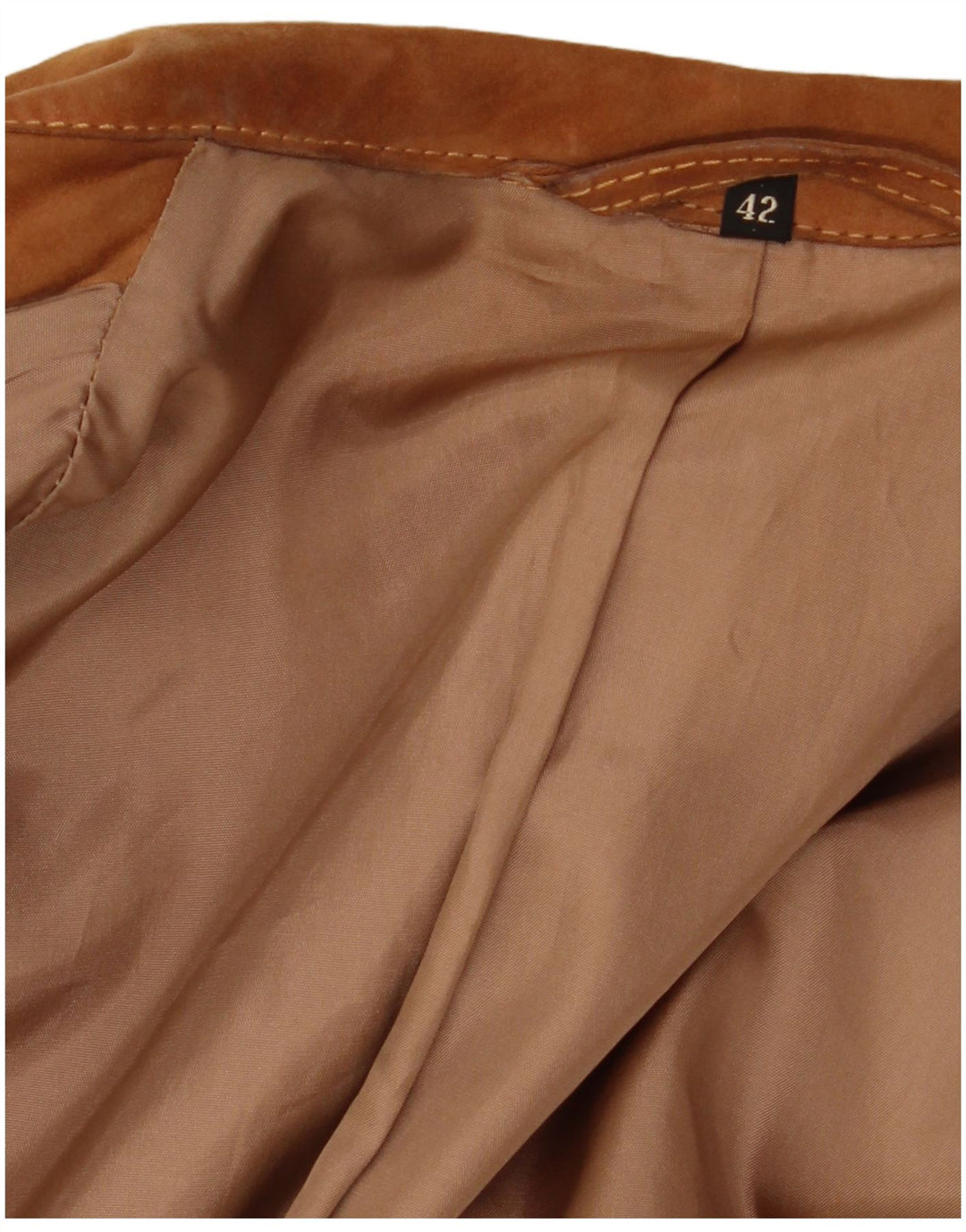 VINTAGE Dame 3-knaps ruskindsblazerjakke IT 42 Medium Brun