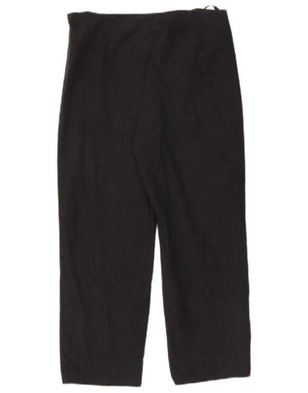 Gap Dame Lige Capri Bukser UK 8 Small W28 L24 Sort Bomuld