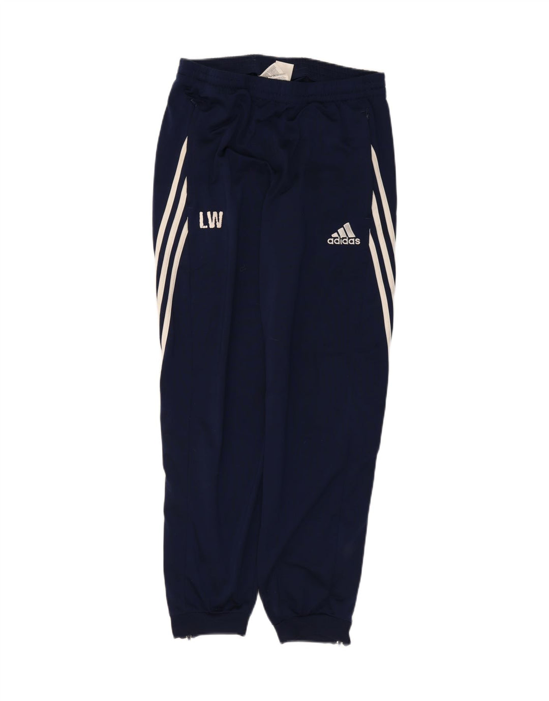 ADIDAS Mens Tracksuit Trousers Joggers Medium  Navy Blue Polyester Vintage Adidas and Second-Hand Adidas from Messina Hembry 