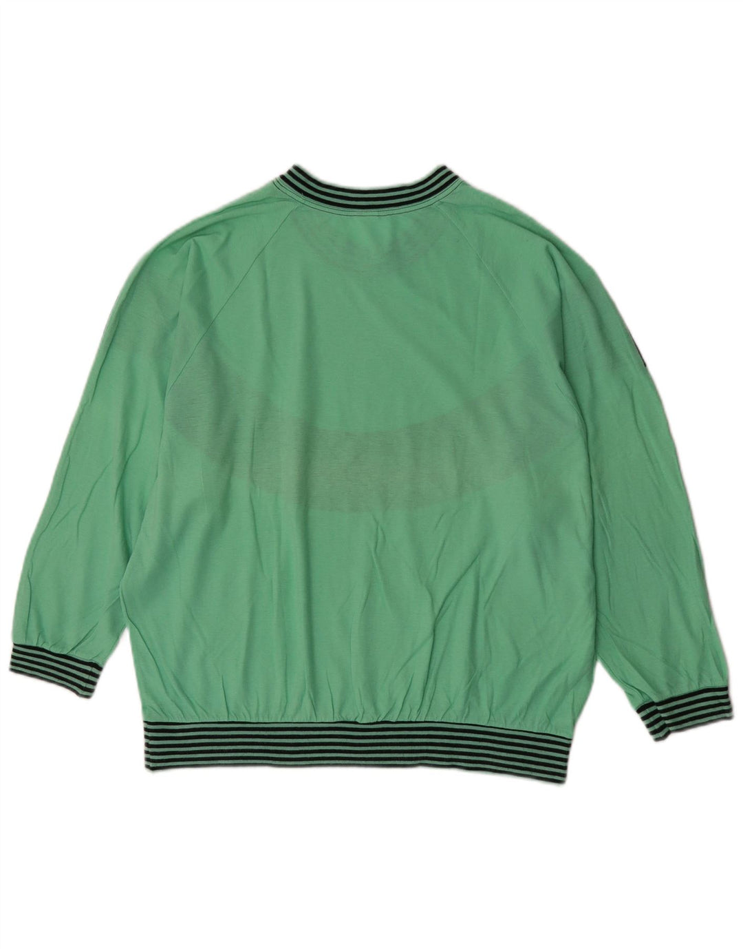 Huber Sweatshirt Jumper EU 40 Medium Grøn Colourblock Retro