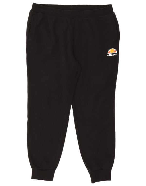 Ellesse Dame træningsdragt Bukser Joggers UK 12 Medium Sort Bomuld