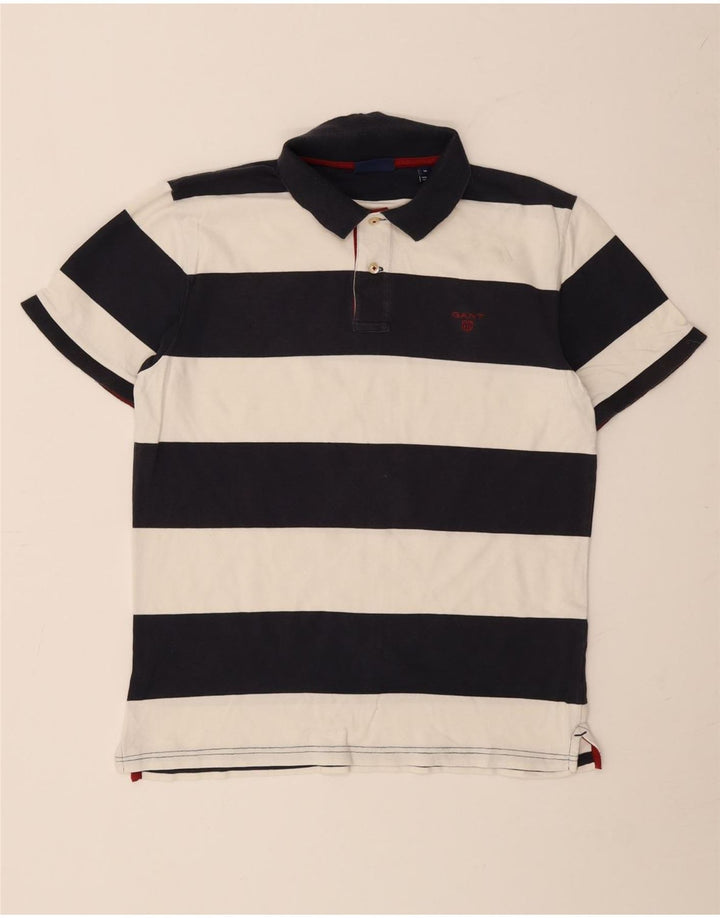 Gant Rugby poloshirt til mænd Medium marineblå stribet bomuld