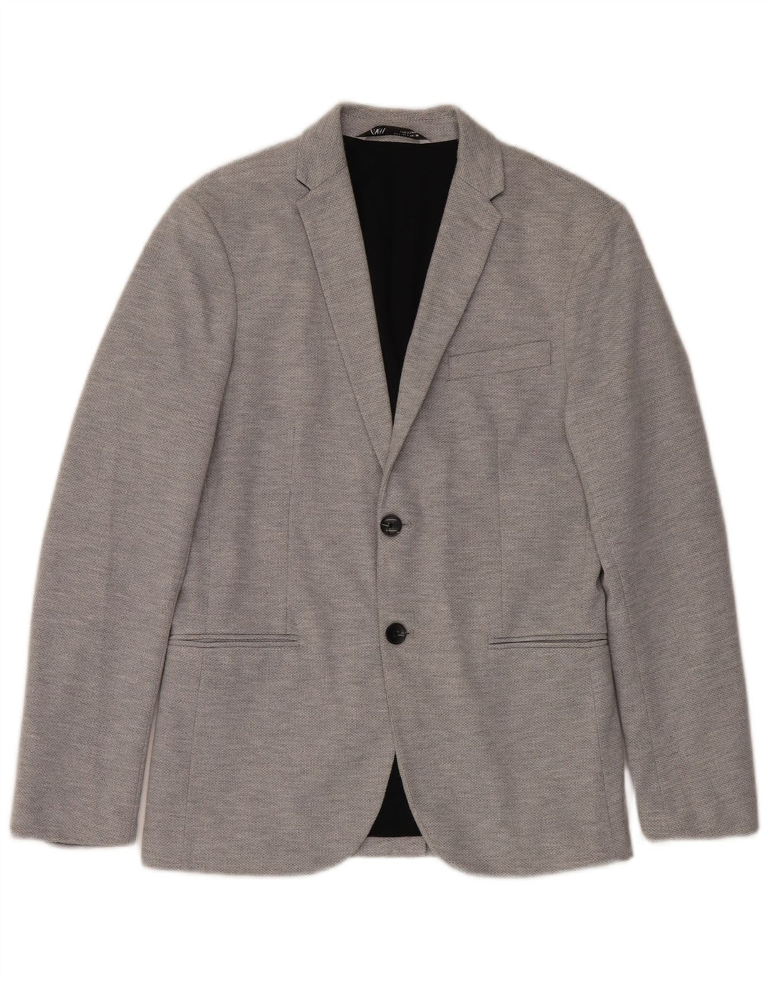 Zara Herre 2-knaps blazerjakke UK 36 Lille grå polyester