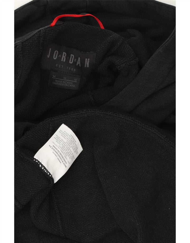 Jordan Herre Chicago Grafisk Hoodie Jumper Medium Sort Bomuld