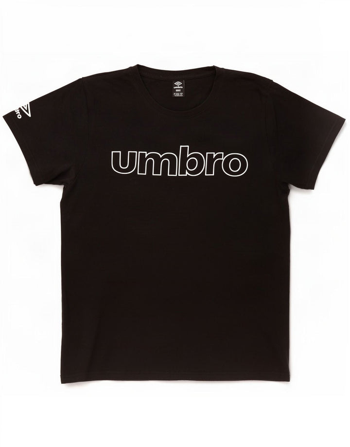 Umbro Herre Grafisk T-Shirt Top Stor Sort Bomuld
