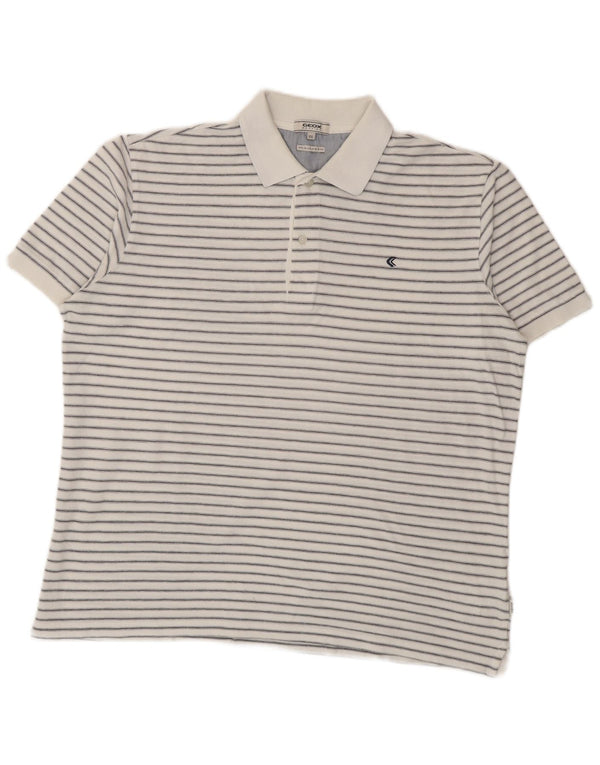 Geox Herre Respira Polo Shirt 2XL Hvidstribet bomuld