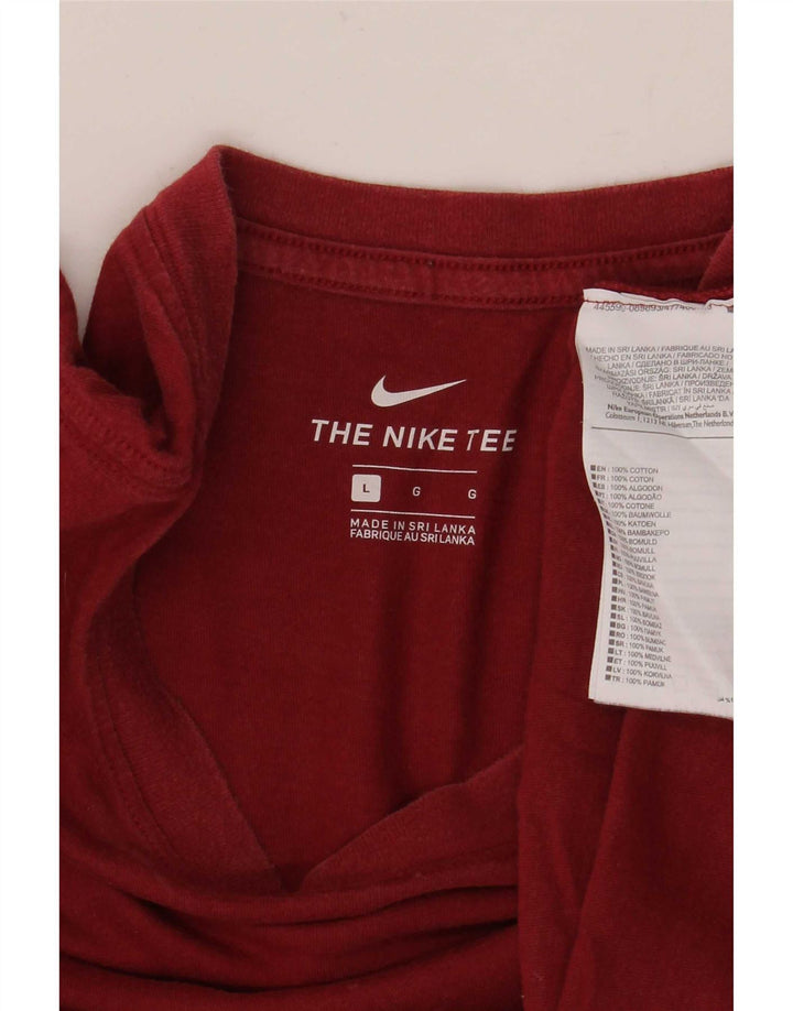 Nike Herre T-Shirt Top Stor Bourgogne Bomuld