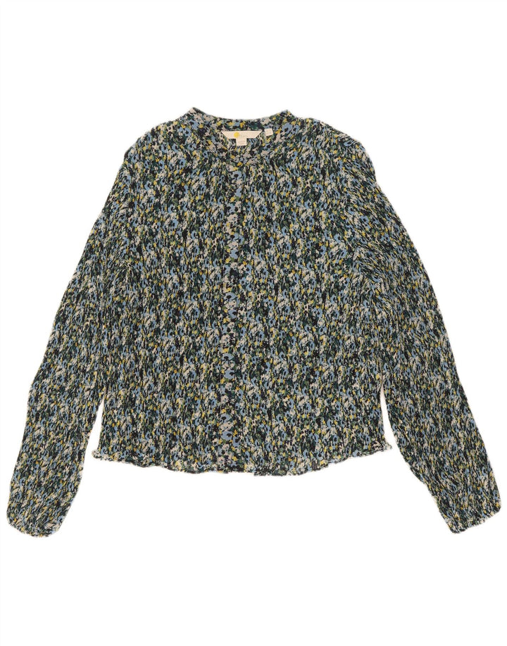 Boden Dame Skjorte Bluse UK 12 Medium Multicolored Floral Polyester