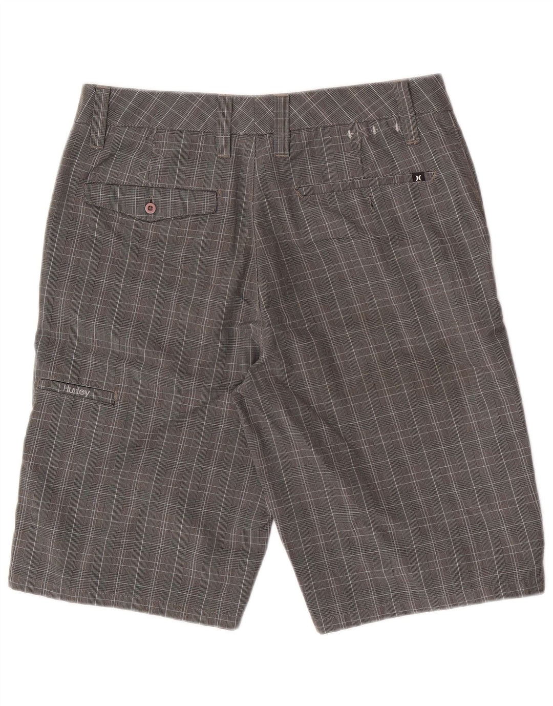 Hurley Herre Cargo Shorts Medium W30 Grå ternet polyester