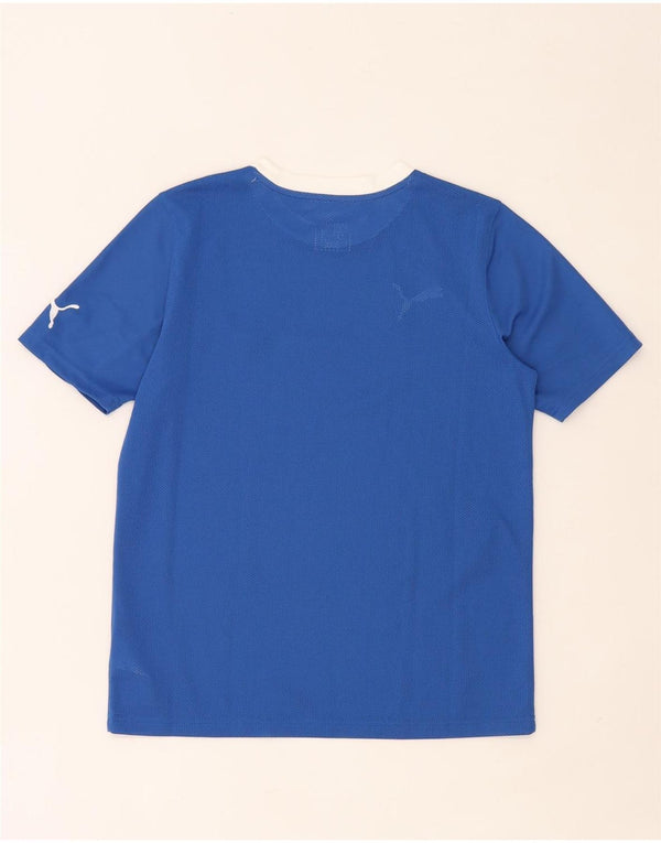 Puma Boys Italia Grafisk T-Shirt Top 13-14 År Blå Polyester