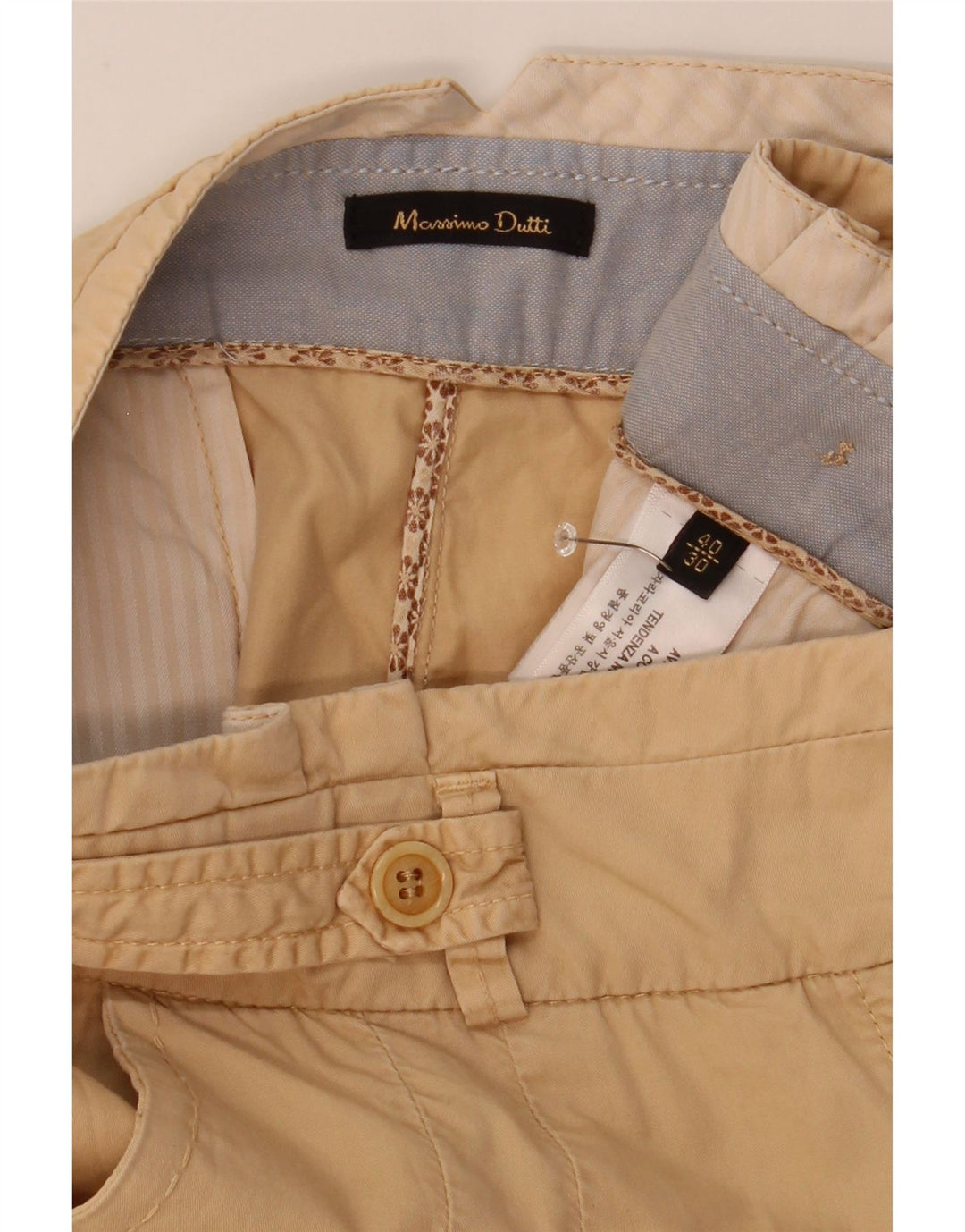 Massimo Dutti Dame Pegged Cropped Trousers EU 40 Medium W30 L25 Beige