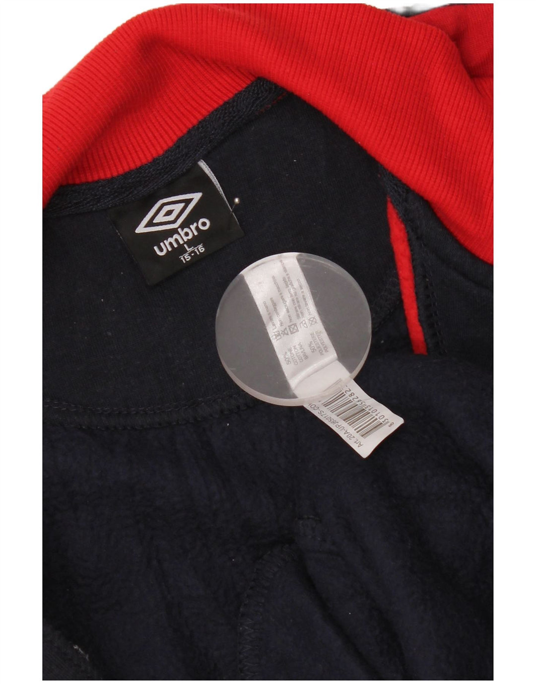 Umbro Boys Tracksuit Top Jakke 15-16 År Stor Navy Blue Colourblock