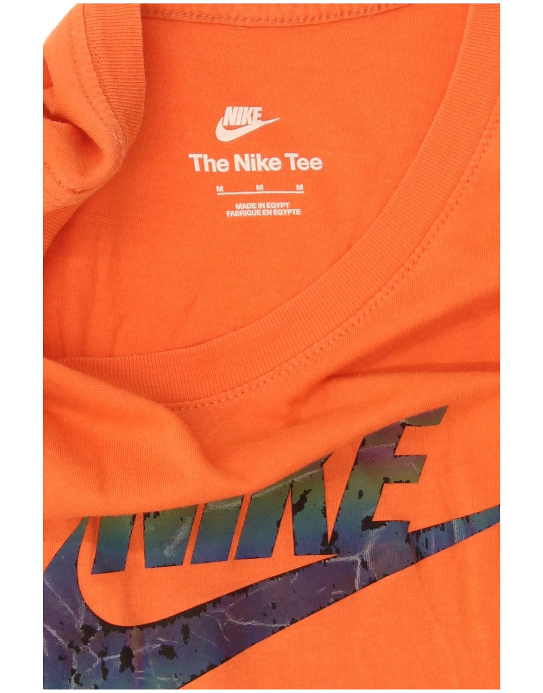 Nike grafisk t-shirt til mænd, medium orange bomuld