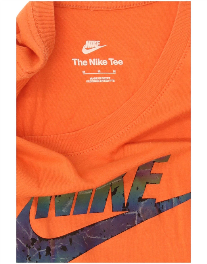 Nike grafisk t-shirt til mænd, medium orange bomuld