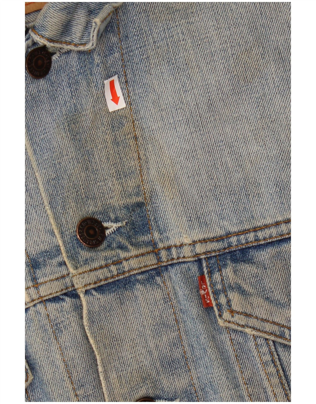 Levi's Herre denimjakke UK 40 Large Blue Cotton