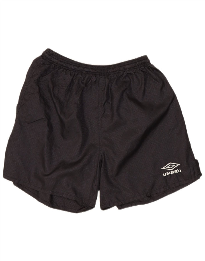 UMBRO Sportsshorts til kvinder UK 12 Medium Black Argyle/Diamond Nylon