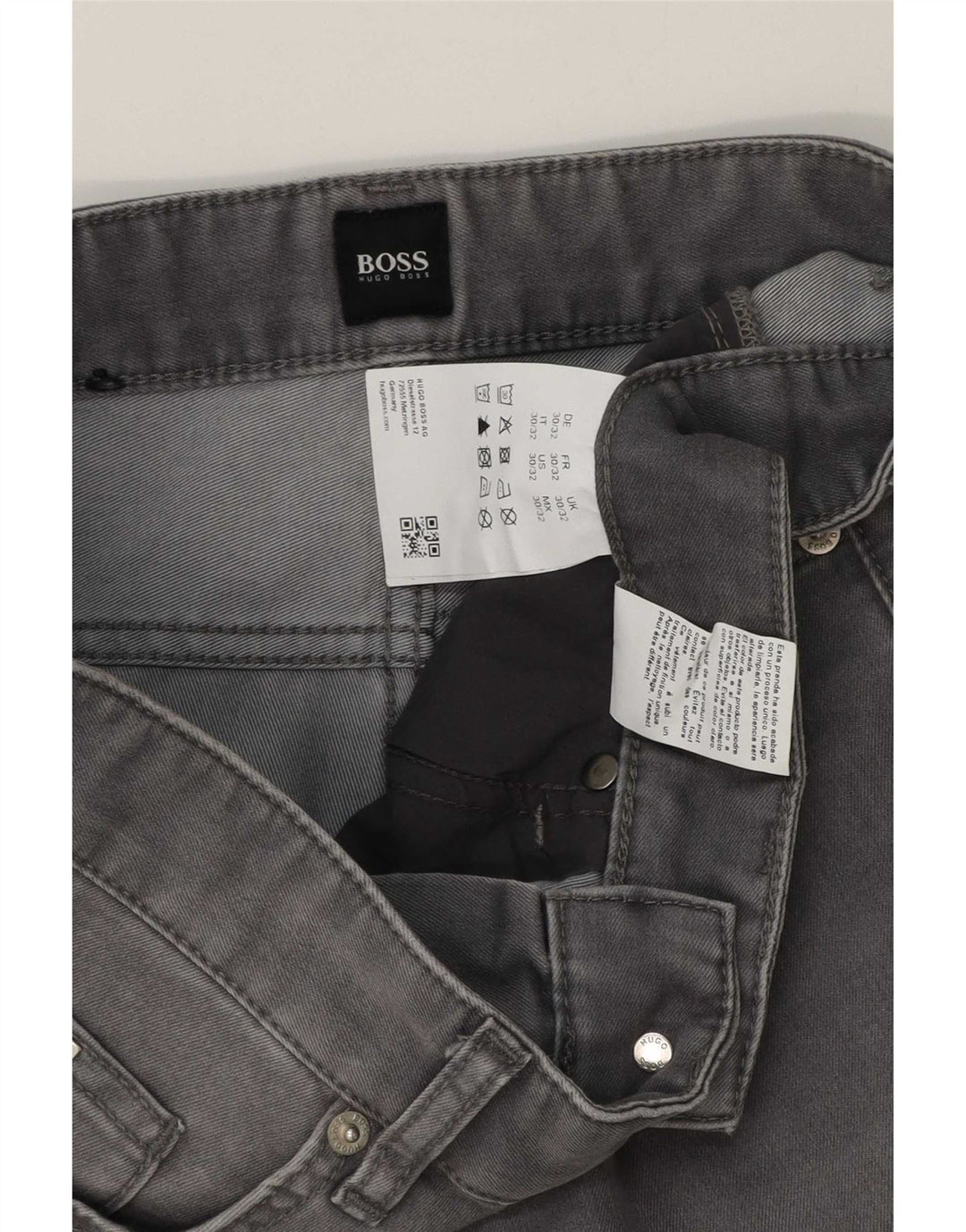 Hugo Boss Herre Slim Jeans W30 L32 Grå Bomuld