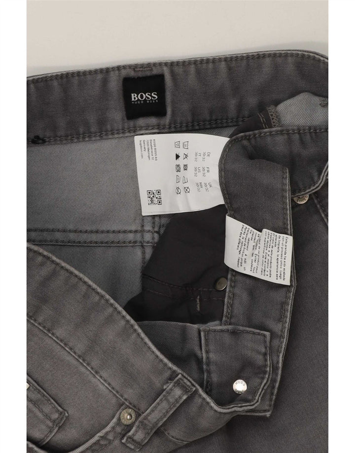 Hugo Boss Herre Slim Jeans W30 L32 Grå Bomuld