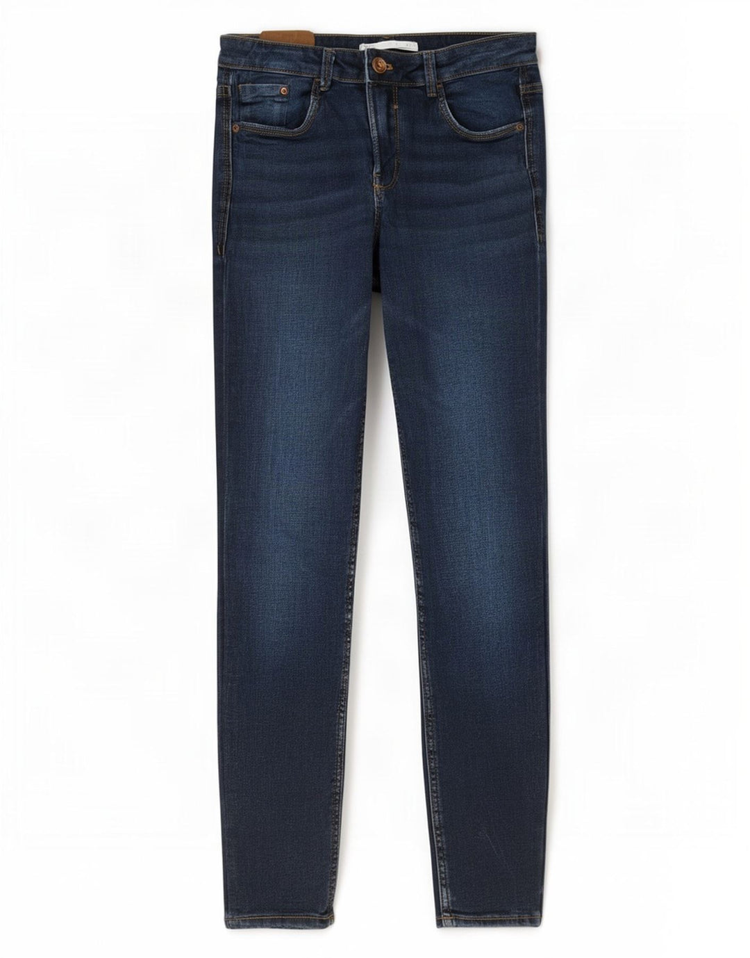 Zara Dame Slim Jeans W28 L28 Marineblå