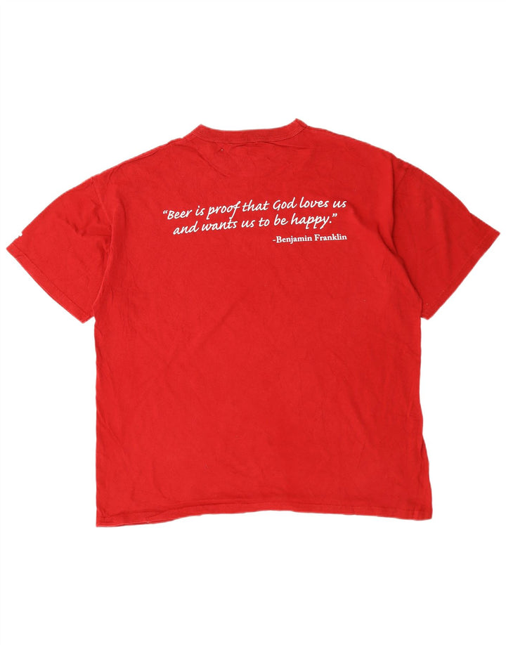 RUSSELL ATHLETIC Herre grafisk T-shirt Top Stor rød bomuld