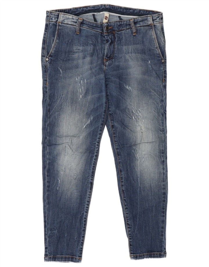Colmar Dame Distressed Slim Cropped Jeans IT 44 Medium W30 L26 Blå
