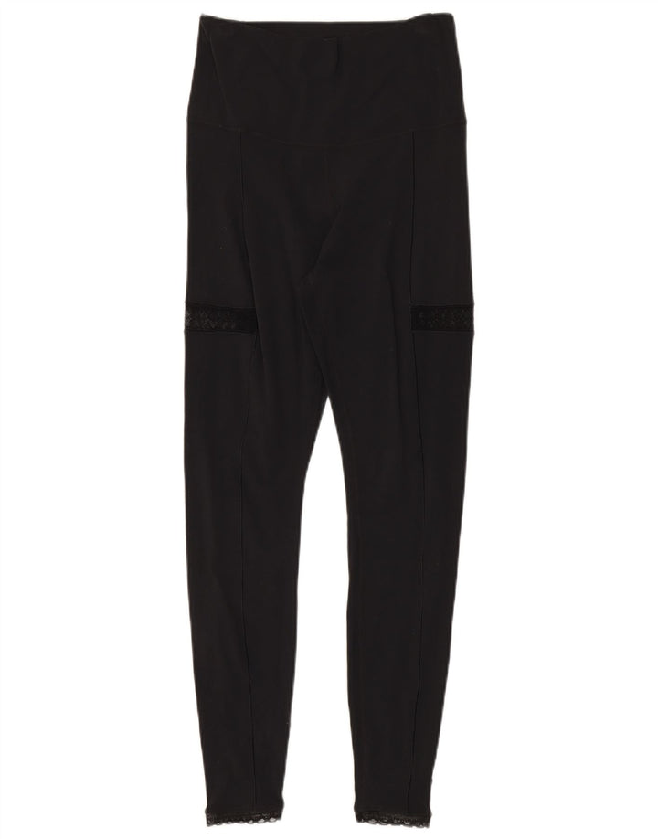 Nike Dame Dri Fit Leggings UK 14 Medium Sort Nylon