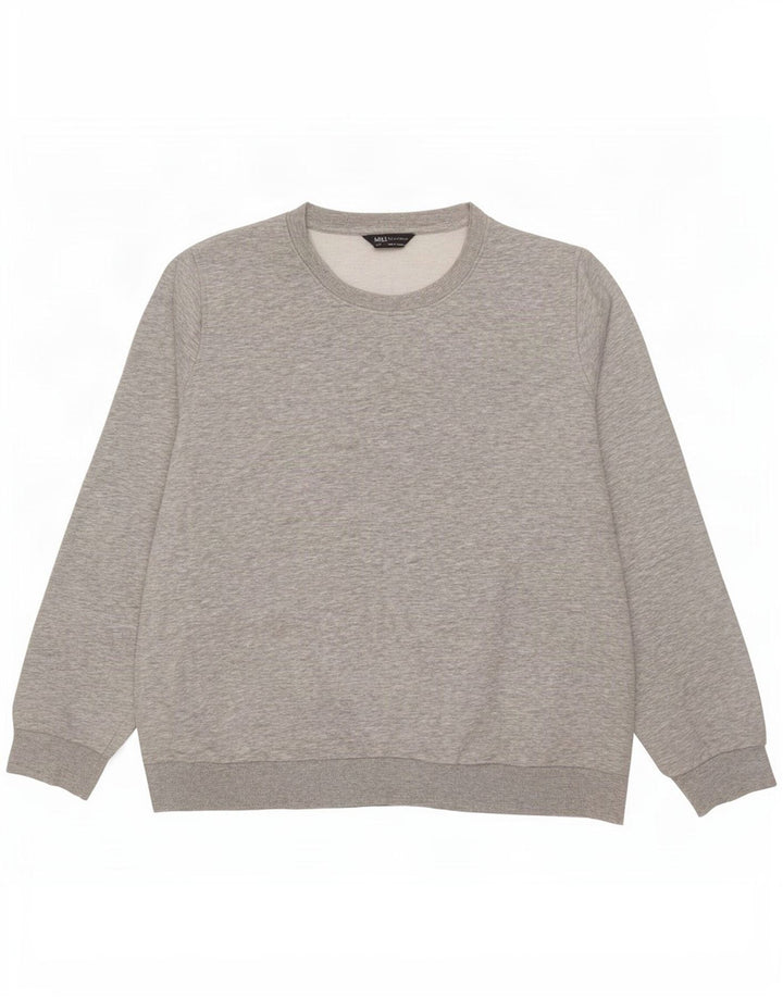 Marks & Spencer Dame Sweatshirt Jumper UK 20 2XL Grå Flecked Bomuld