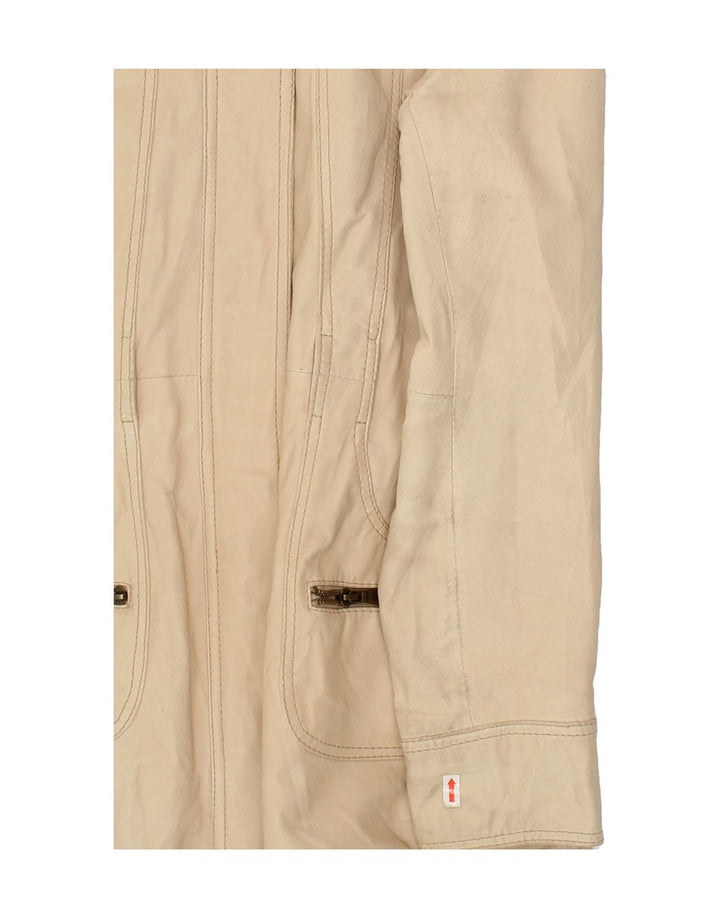 CONBIPEL Womens Leather Coat IT 44 Medium Beige Leather Vintage Conbipel and Second-Hand Conbipel from Messina Hembry 