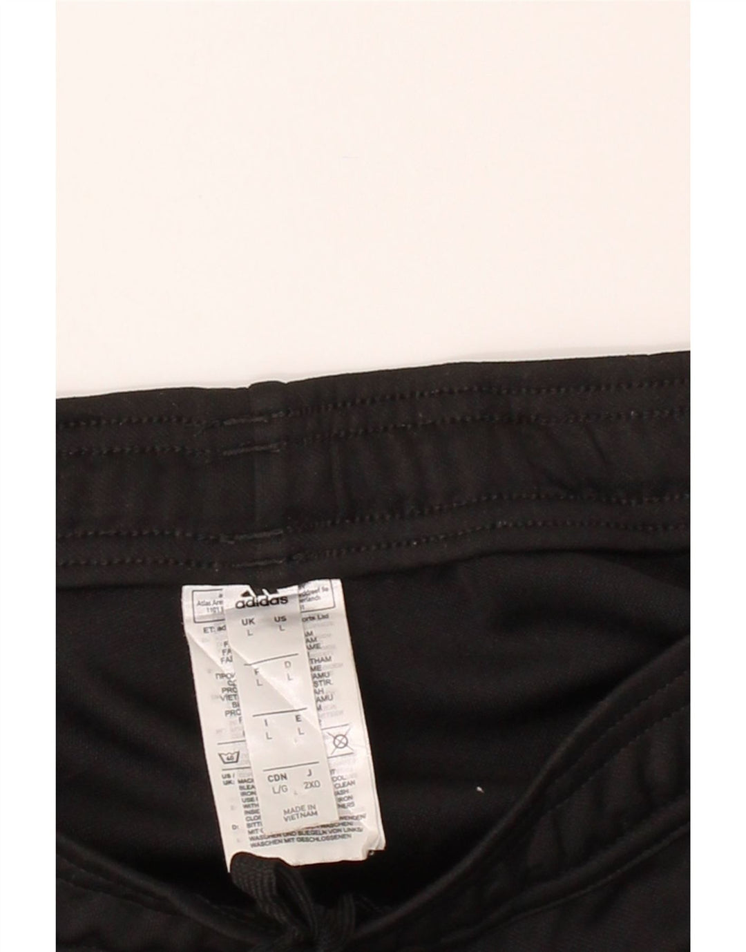 ADIDAS Mens Tracksuit Trousers Large  Black Polyester Vintage Adidas and Second-Hand Adidas from Messina Hembry 