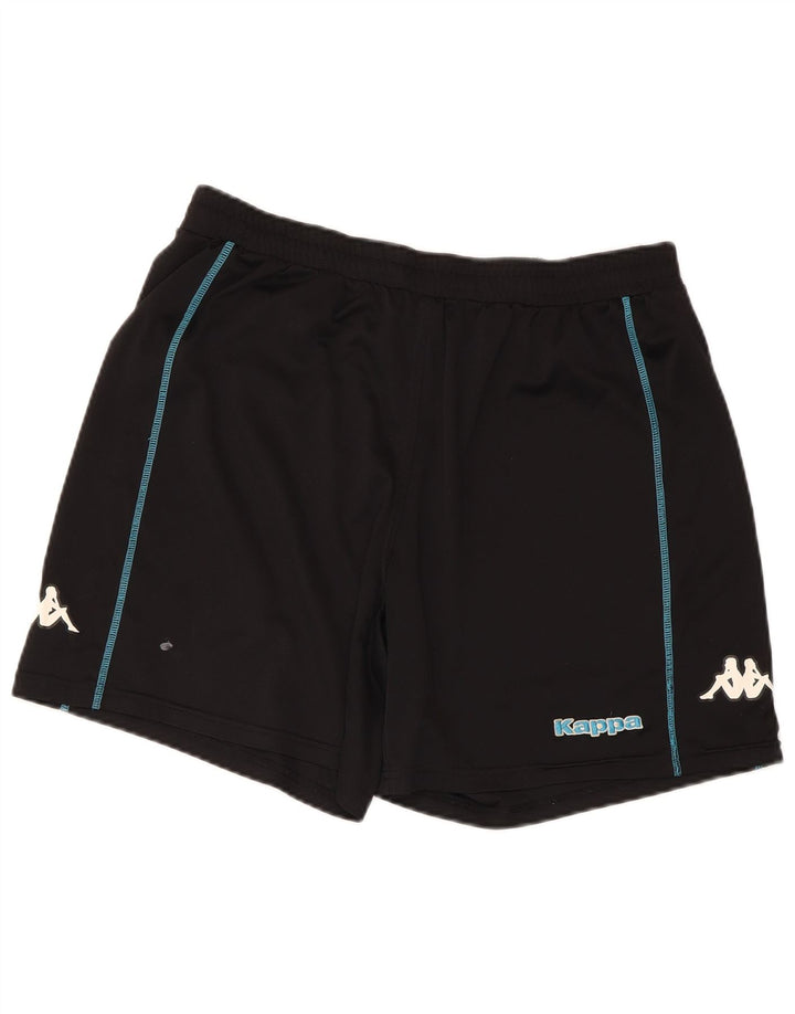 Kappa Herre grafiske sportsshorts store sorte polyester