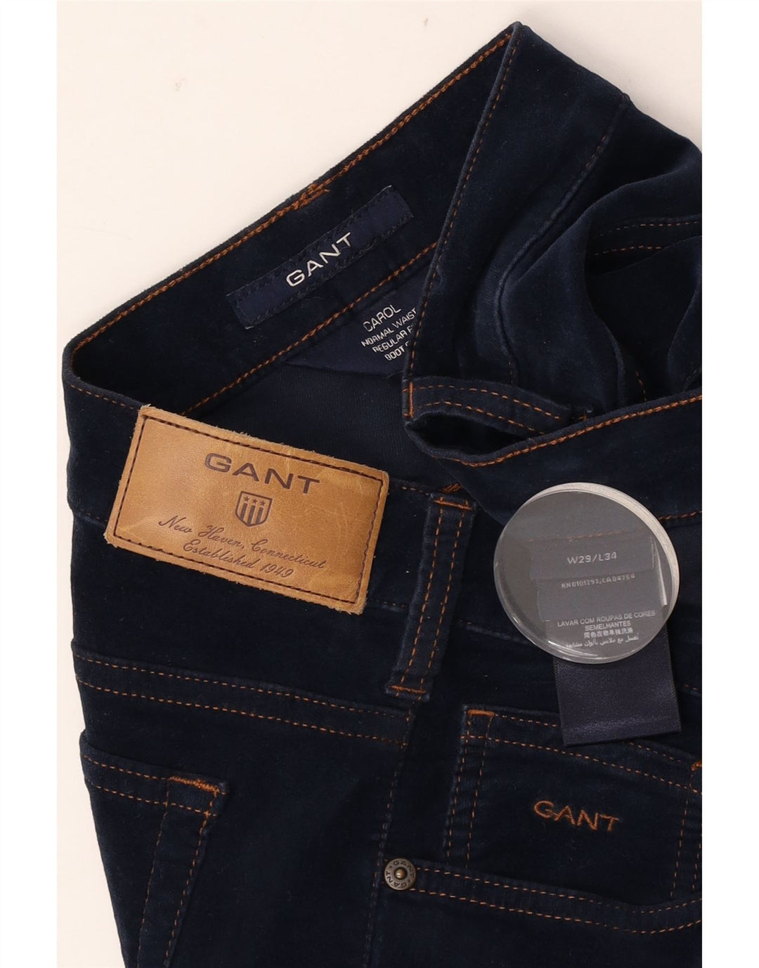 Gant Dame Carol Regular Fit Bootcut Jeans W29 L28 Marineblå Bomuld