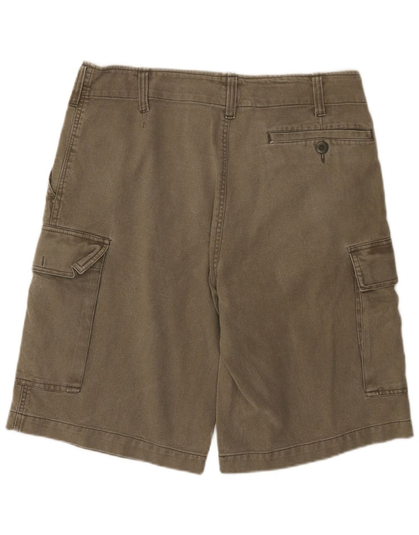 Vintage Herre Cargo Shorts Large W34 Khaki Bomuld