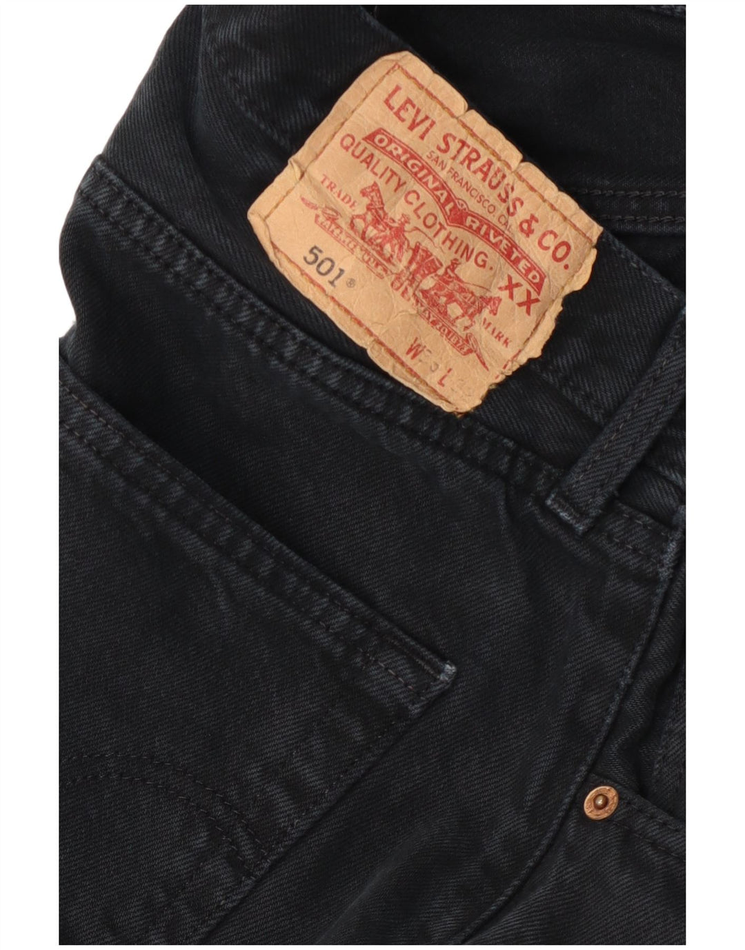 Levi's Herre 501 lige jeans W34 L32 Marineblå