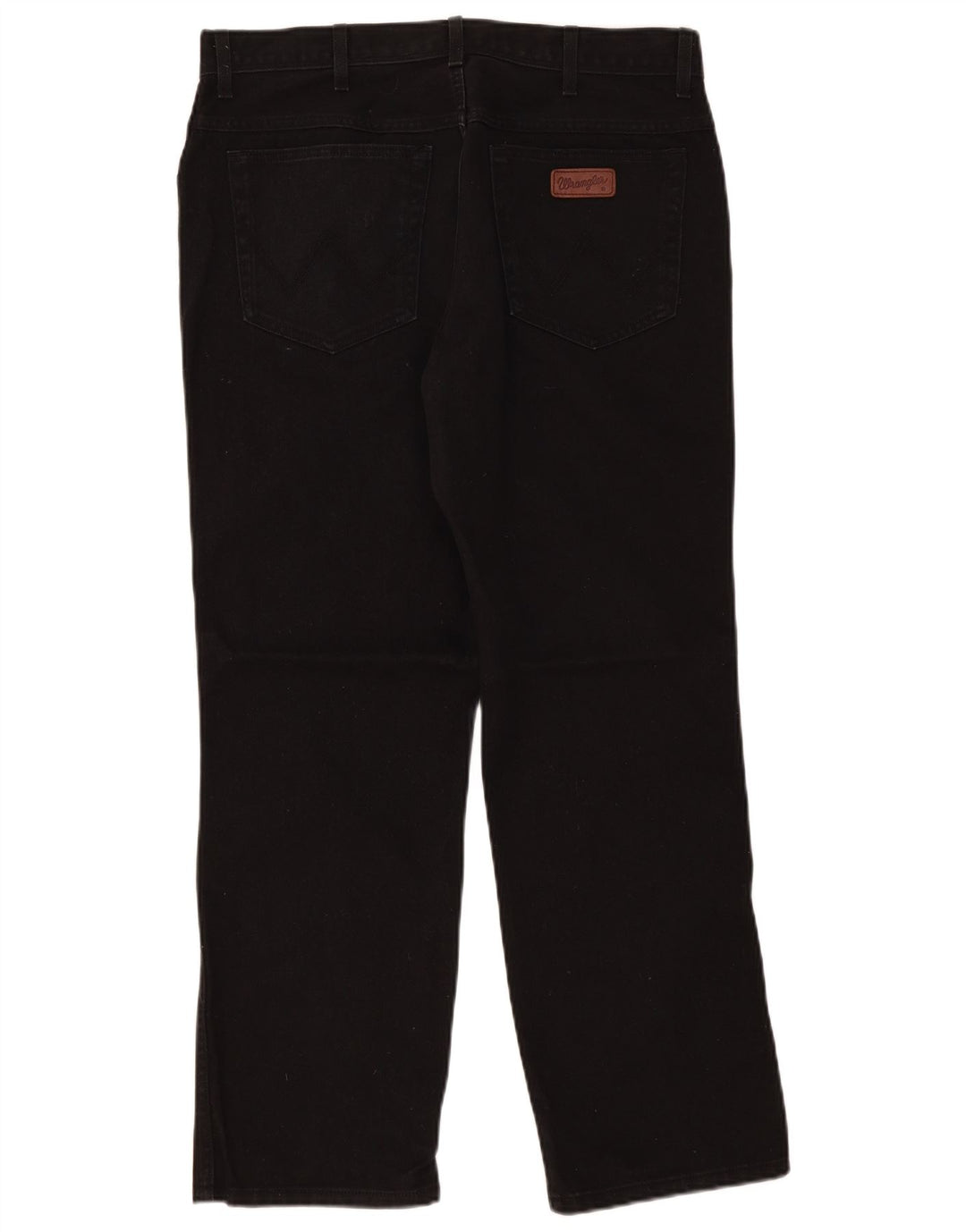 Wrangler Herre Regular Fit Straight Jeans W36 L30 Sort Bomuld