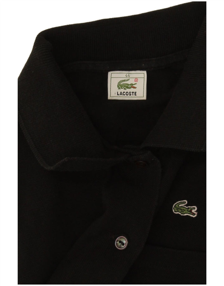 Lacoste Womens Crop ærmeløs skjortebluse Størrelse 44 Large Sort