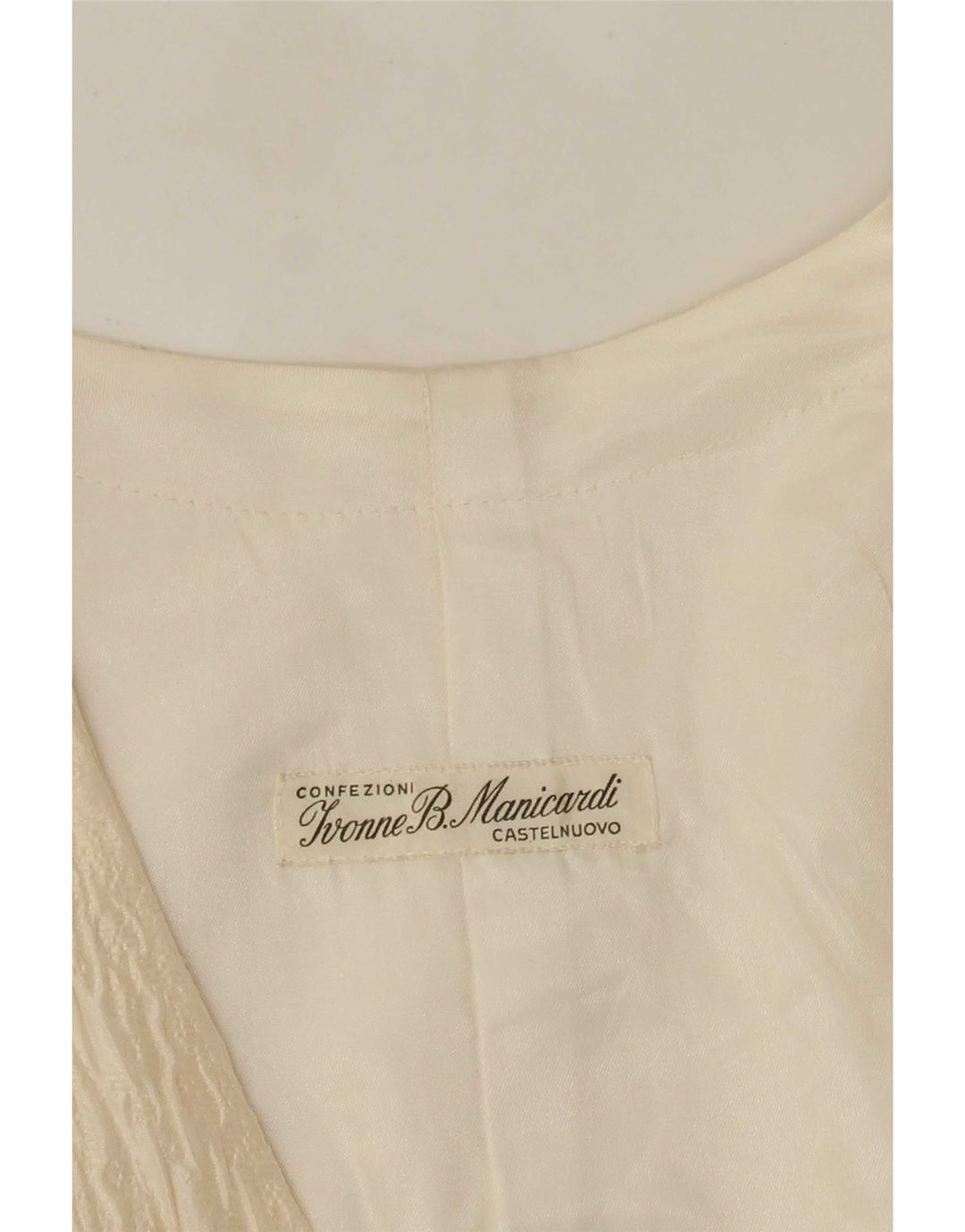 Vintage Dame Dobbeltradet Blazer Jacket UK 14 Medium Off White