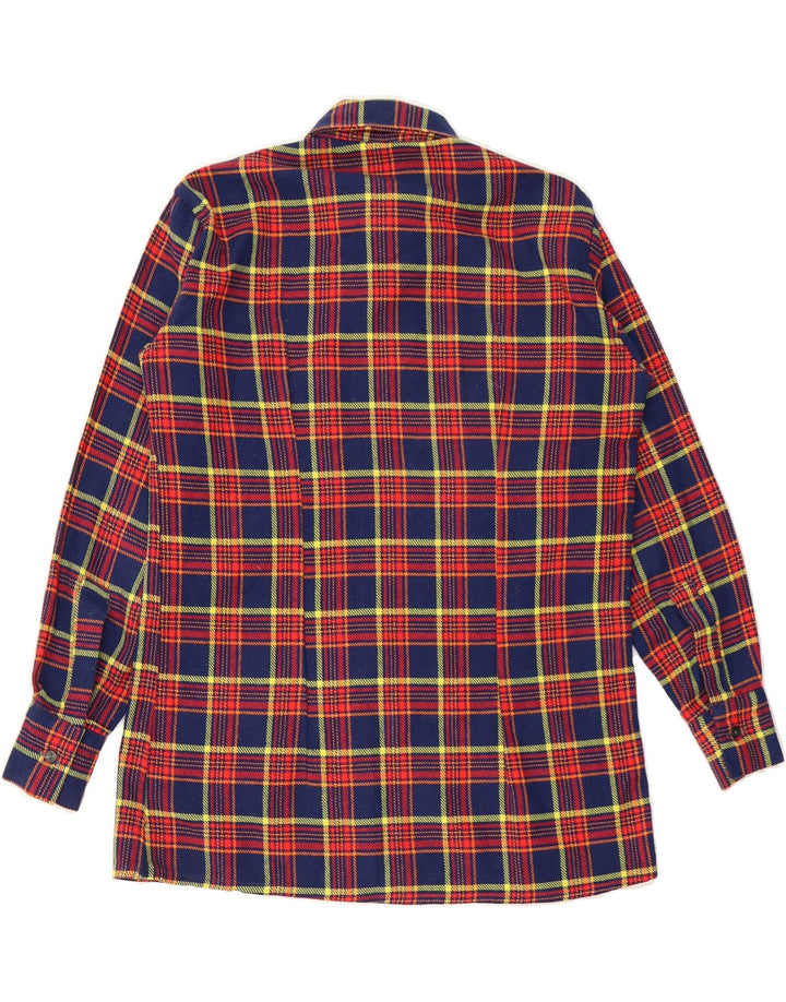 VINTAGE Mens Flannel Shirt Medium Blue Check Vintage Vintage and Second-Hand Vintage from Messina Hembry 